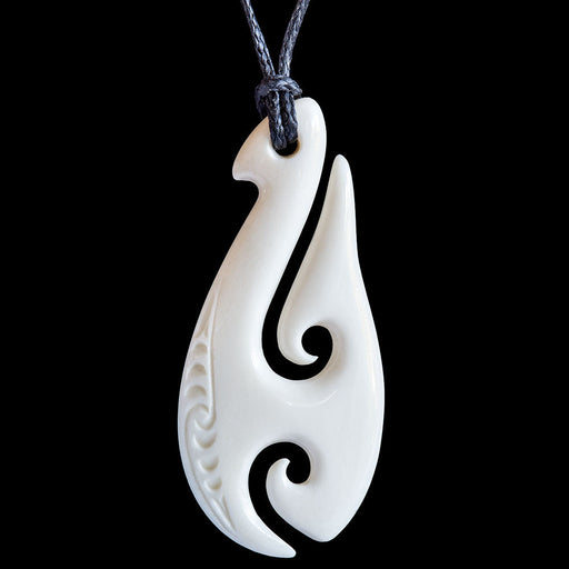 Large Matau, handcrafted bone pendant - Culture Kraze Marketplace.com