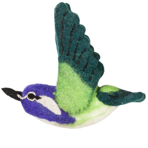 Wild Woolies Felt Bird Garden Ornament -  Costas Hummingbird - Culture Kraze Marketplace.com
