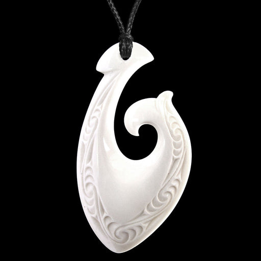 Engraved Matau, hand crafted bone pendant - Culture Kraze Marketplace.com