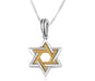 Sterling Silver and Gold Plated Pendant Necklace – Double Stars of David - Culture Kraze Marketplace.com