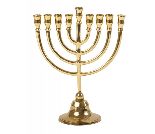 Yair Emanuel Classic Branched Chanukah Menorah - Gold colored Brass - Culture Kraze Marketplace.com