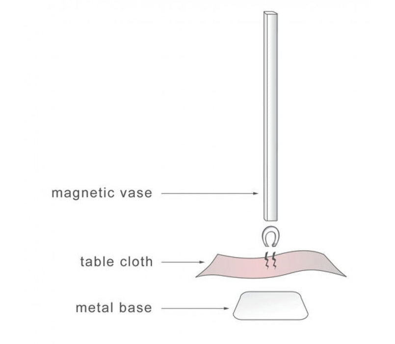 Silver Aluminum Magnetic Vase - Culture Kraze Marketplace.com