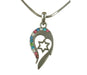 Star of David Coloful Heart Design Rhodium Necklace - Culture Kraze Marketplace.com