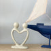 Handcrafted Soapstone Lover's Heart Sculpture in White - Culture Kraze Marketplace.com