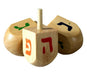 Wood Hanukkah Dreidels with Colorful letters - Culture Kraze Marketplace.com
