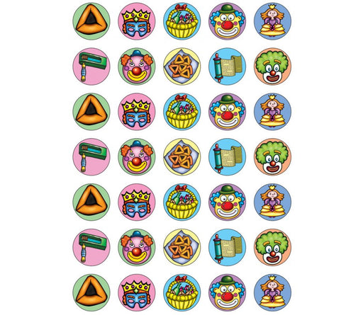 Small Colorful Stickers for Children - Purim Activities - Culture Kraze Marketplace.com