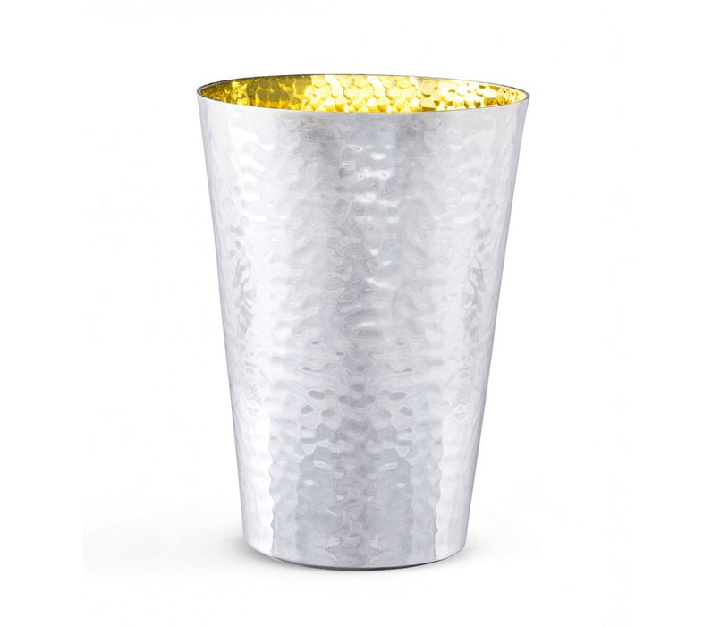 Sterling Silver Shabbat Kiddush Cup - Hammered - Culture Kraze Marketplace.com
