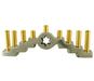 Gold aluminum Ladder Design with Cutout Star of David Chanukah Menorah - Culture Kraze Marketplace.com