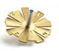 Adi Sidler Brushed Aluminum Dreidel, Flower with Flying Petals - Gold - Culture Kraze Marketplace.com