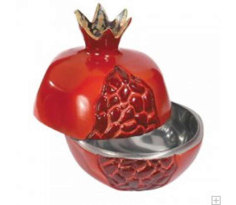 Yair Emanuel Aluminum Pomegranate Shaped Honey Dish - Red - Culture Kraze Marketplace.com