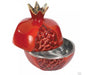Yair Emanuel Aluminum Pomegranate Shaped Honey Dish - Red - Culture Kraze Marketplace.com