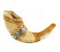 Light Hand Painted Rams Horn Shofar -Jerusalem - Culture Kraze Marketplace.com
