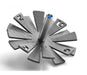Adi Sidler Brushed Aluminum Chanukah Dreidel, Flying Petals Design - Gray - Culture Kraze Marketplace.com