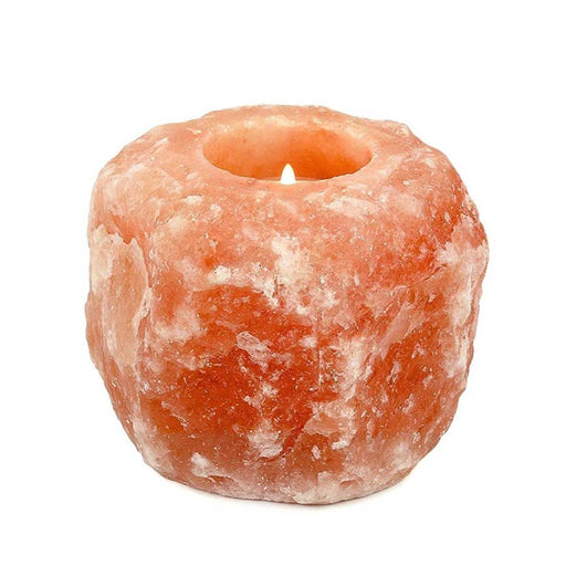 Himalayan Pink Salt Tea Light Holder by Pride of India – Salt Candle Holder – Room Décor Item – Great for Creating an Ambiance – Ideal for Home & Spa Uses – Natural Shape-0