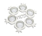 Pomegranate Shaped Pesach Seder Plate with Six Glass Bowls - White - Culture Kraze Marketplace.com