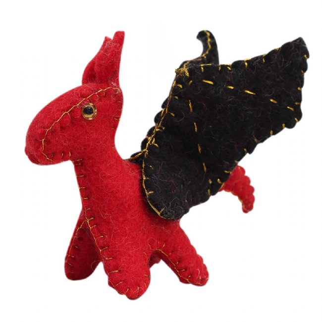 Mythical Dragons Felt Ornaments, Set of 4 - Culture Kraze Marketplace.com