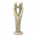 Natural 8-inch Tall Soapstone Family Sculpture - 2 Parents 1 Child - Smolart - Culture Kraze Marketplace.com