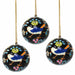 Handpainted Ornament Birds and Flowers, Black - Pack of 3 - Culture Kraze Marketplace.com