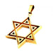Double Sided 14K Gold Star of David Pendant with Channel Design - Culture Kraze Marketplace.com