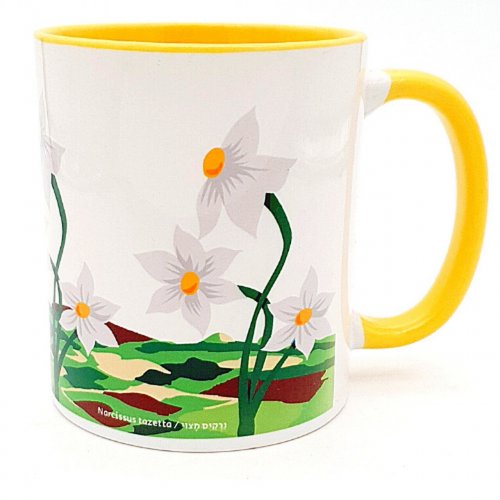 Barbara Shaw Coffee Mug – White Crocus, Winter Flower of Israel - Culture Kraze Marketplace.com