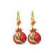 Gold Filled Pomegranate Garnet Drop Earrings By M Judaica Jewelry - Culture Kraze Marketplace.com