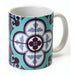 Barbara Shaw Coffee Mug, Oriental Style Tile Design - Blue - Culture Kraze Marketplace.com