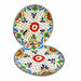 Dinner Plates 11.8in - Dots and Flowers, Set of Two - Encantada - Culture Kraze Marketplace.com