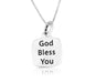 Sterling Silver Pendant Necklace - G-d Bless You - Culture Kraze Marketplace.com