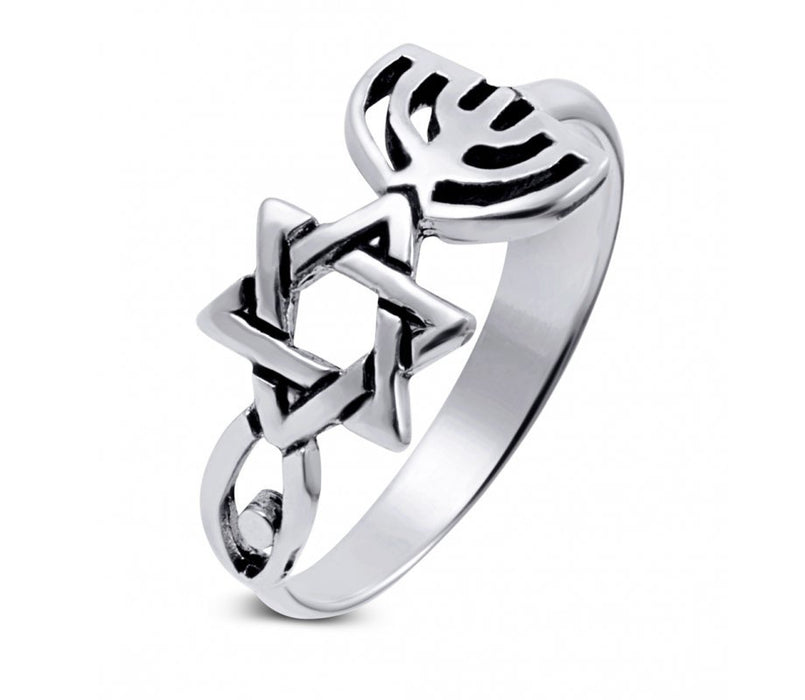 Sterling Silver Grafted Star Of David, Ring Spiritual Religious Jewelry - Culture Kraze Marketplace.com