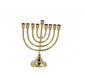 Brass Chanukah Menorah Classic Design, for Candles - 10 Inches - Culture Kraze Marketplace.com