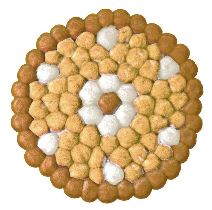 Round Flower Felt Ball Trivet - Culture Kraze Marketplace.com