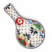 Handmade Pottery Spoon Rest, Dots & Flowers - Encantada - Culture Kraze Marketplace.com