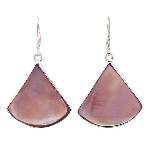 Pink Clam Shell Fan Drop Earrings - Culture Kraze Marketplace.com
