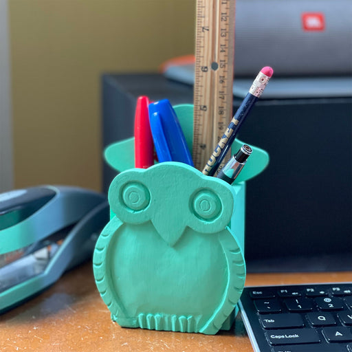 Mr. Owl Eyeglass Stand Pen Holder Combo - Culture Kraze Marketplace.com