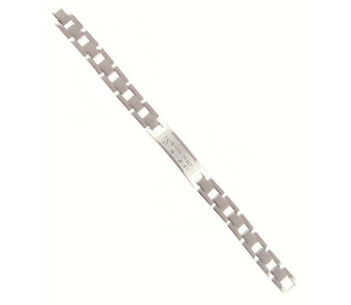 Stainless Steel Mans Bracelet, Multiple Link Box Chain - Shema Yisrael - Culture Kraze Marketplace.com