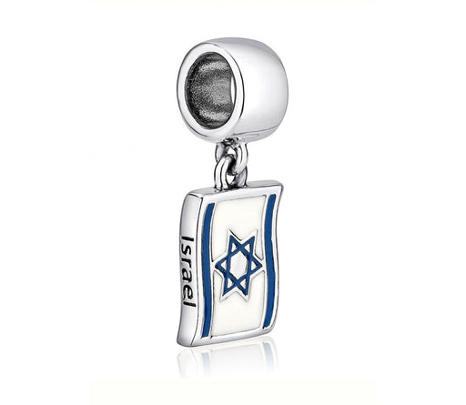 Sterling Silver Flag of Israel Charm - Culture Kraze Marketplace.com