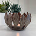 Decorative Drum Art Candle Holder, Mango Leaf - Culture Kraze Marketplace.com