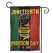 Juneteenth 1865 Garden Flag - Double Sided Vertical Freedom Flag for Seasonal Outdoor Decor, 12.5x18 Inch - Culture Kraze Marketplace.com