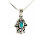 Opal Sterling Silver Filigree Hamsa Necklace - Culture Kraze Marketplace.com