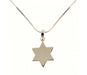 Rhodium Pendant Necklace, Star of David and Jerusalem Image - Silver - Culture Kraze Marketplace.com