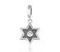Sterling Silver Bracelet Charm, Star of David - Enamel and Crystal - Culture Kraze Marketplace.com