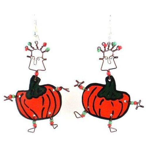Set of 10 Dancing Girl Pumpkin Earrings - Creative Alternatives - Culture Kraze Marketplace.com