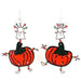 Set of 10 Dancing Girl Pumpkin Earrings - Creative Alternatives - Culture Kraze Marketplace.com