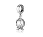 Sterling Silver Bracelet Charm - Hammered Pomegranate - Culture Kraze Marketplace.com