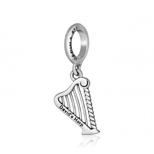 Sterling Silver Bracelet Charm - King David's Harp - Culture Kraze Marketplace.com
