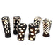 African Natural Bone Salt & Pepper Shakers, Traditional Batik Designs - Culture Kraze Marketplace.com