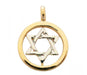 Gold Filled Two tone Circle Star of David Pendant - Culture Kraze Marketplace.com