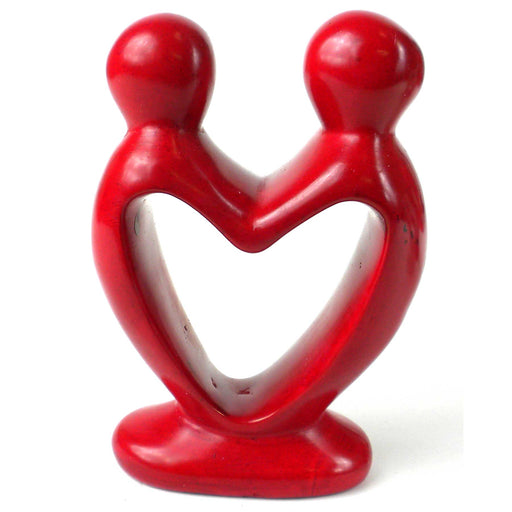 Soapstone Lovers Heart Red - 4 Inch - Culture Kraze Marketplace.com
