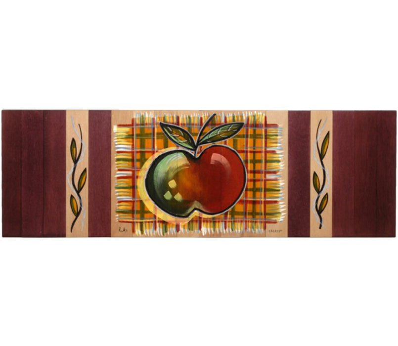 Kakadu Art Hand Painted Wood Table Runner - Apple Design - Culture Kraze Marketplace.com