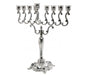 Silver Plated Chanukah Menorah, Classic Scroll Design - 14.2 Inches Height - Culture Kraze Marketplace.com